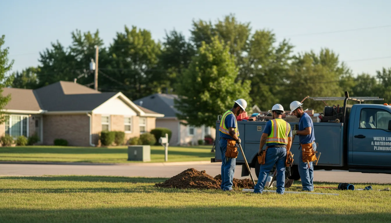 Residential water line and bathroom plumbing service in Kossuth, PA